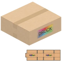385x370x140 mm einwellige Kartons mit Digitaldruck