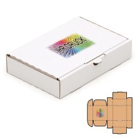 240x160x50 mm Maxibrief Karton A5, weiß (Außenmaß) mit Digitaldruck