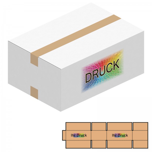 344x234x138 mm einwellige Kartons mit Digitaldruck