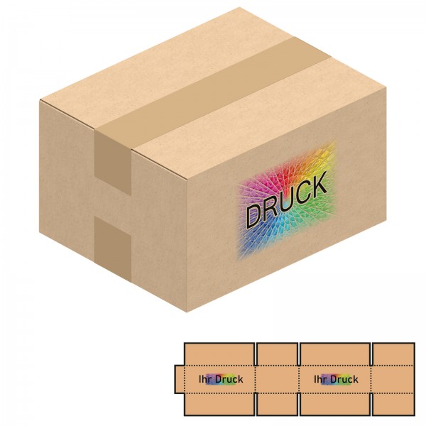 242x192x124 mm zweiwellige Kartons mit Digitaldruck