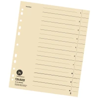 Trennblätter DIN A4 aus Manilakarton 180 g/m² verstärkte Lochränder Chamois