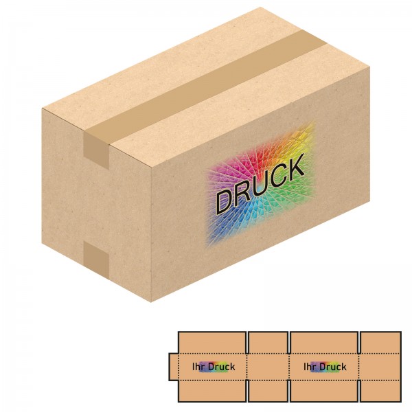 352x192x184 mm zweiwellige Kartons mit Digitaldruck