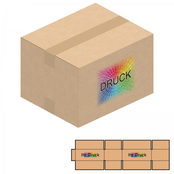 300x250x200 mm einwellige Kartons mit Digitaldruck