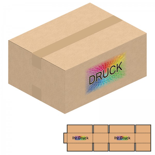360x270x160 mm einwellige Kartons mit Digitaldruck