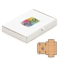 305x220x44 mm Maxibrief Karton A4, weiß mit Digitaldruck