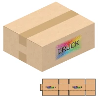 500x400x200 mm einwellige Kartons mit Digitaldruck