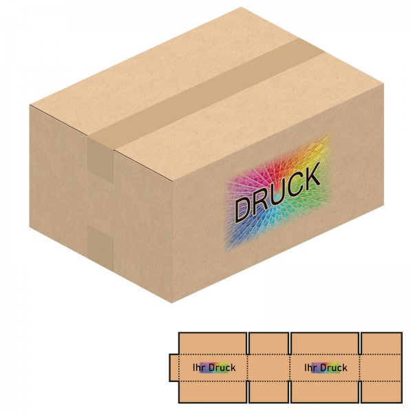322x232x144 mm zweiwellige Kartons mit Digitaldruck