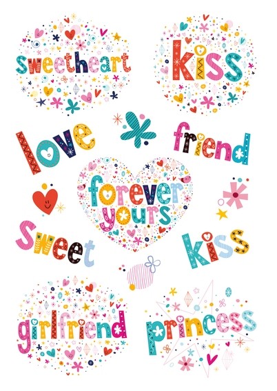 HERMA 3096 10x Sticker MAGIC Greetings, Folie beglimmert
