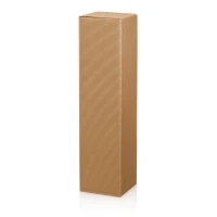 Faltschachtel für 1 Flasche 92x92x355 mm offene Welle Natur
