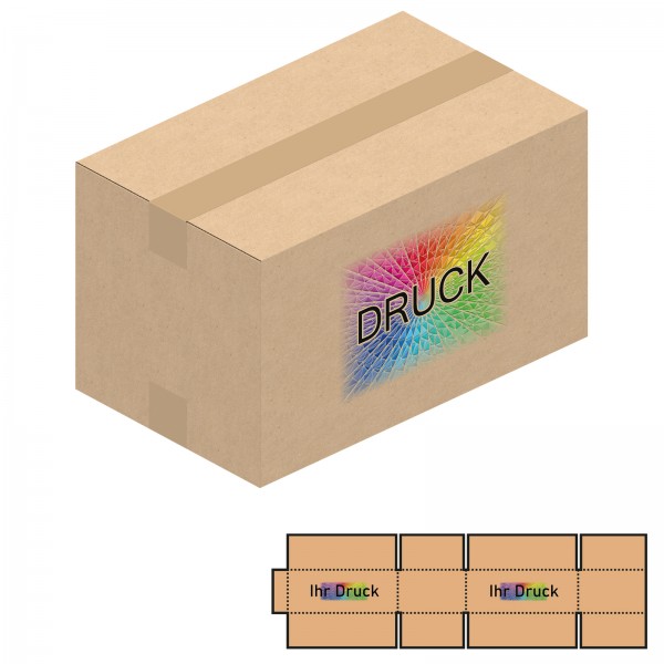 360x220x210 mm zweiwellige Kartons mit Digitaldruck