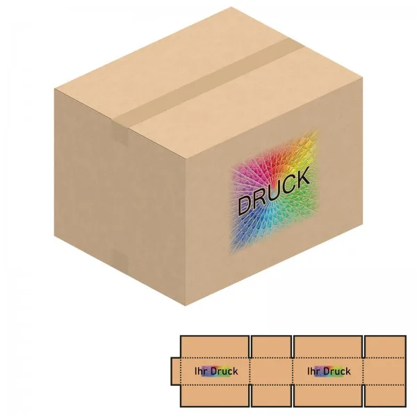 500x400x350 mm zweiwellige Kartons mit Digitaldruck