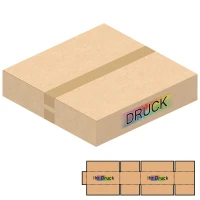 392x392x84 mm zweiwellige Kartons mit Digitaldruck