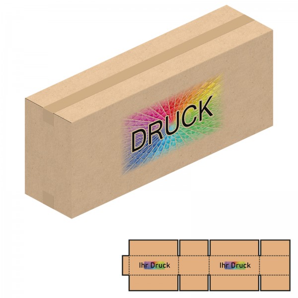 1000x250x400 mm zweiwellige Kartons mit Digitaldruck
