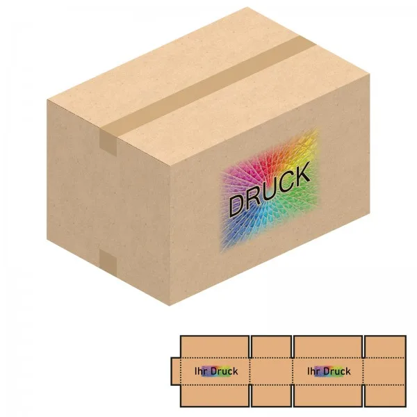 540x360x320 mm einwellige Kartons mit Digitaldruck
