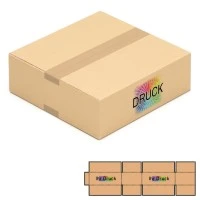 300x300x100 mm einwellige Kartons quadratisch mit Digitaldruck