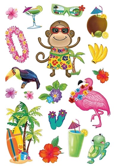 HERMA 3242 10x Sticker MAGIC Hawaii, Prismaticfolie