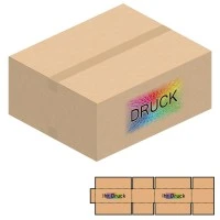 590x490x250 mm einwellige Kartons mit Digitaldruck