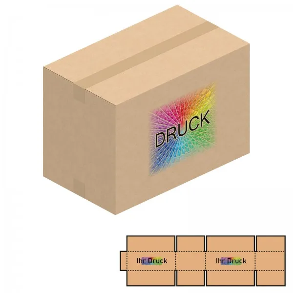 480x280x330 mm einwellige Kartons mit Digitaldruck