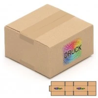150x150x80 mm einwellige Kartons quadratisch mit Digitaldruck