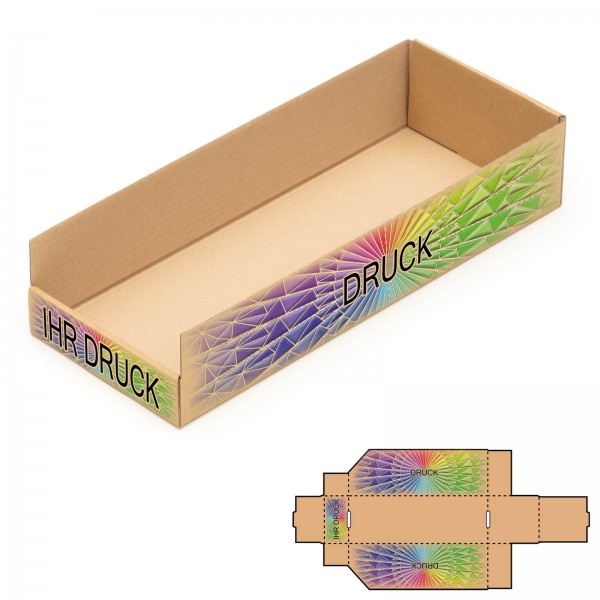 Regalkarton 400 x 150 x 100 mm (Außenmaß) mit Digitaldruck
