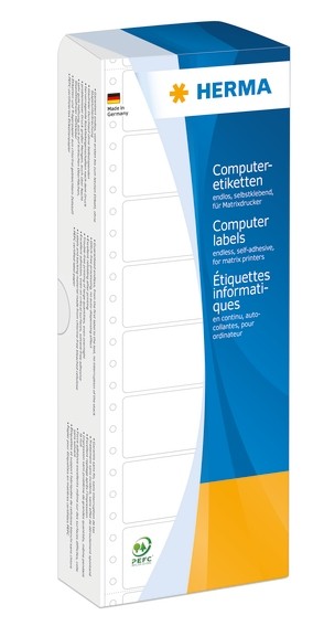 HERMA 8163 Computeretiketten 101,6x48,4 mm 1-bahnig weiß Papier