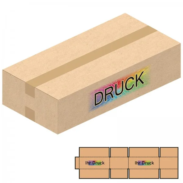 590x290x140 mm einwellige Kartons mit Digitaldruck