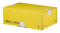 Versandkarton 395 x 248 x 141 mm mit Steckverschluss in Gelb