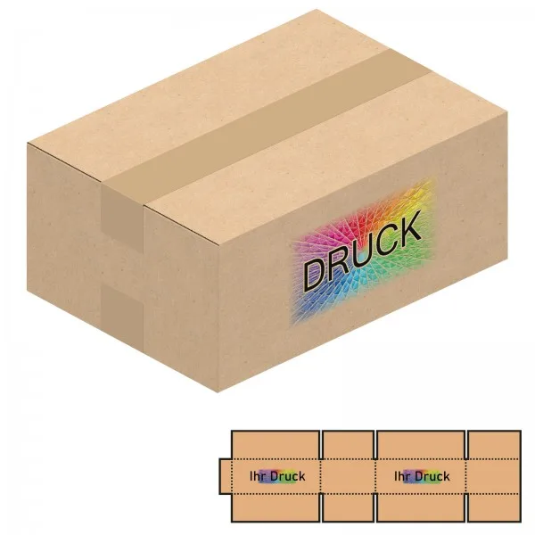 280x200x120 mm einwellige Kartons mit Digitaldruck