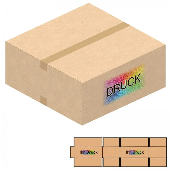 580x580x250 mm einwellige Kartons mit Digitaldruck