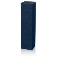 Faltschachtel für 1 Flasche 90x90x355 mm strukturgeprägt Blau