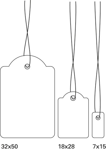 HERMA 6949 Hängeetiketten 10x22 mm mit Faden weiß 1000 St.