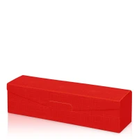 Präsentkarton für 1 Flasche 380x95x90 mm strukturgeprägt Rot