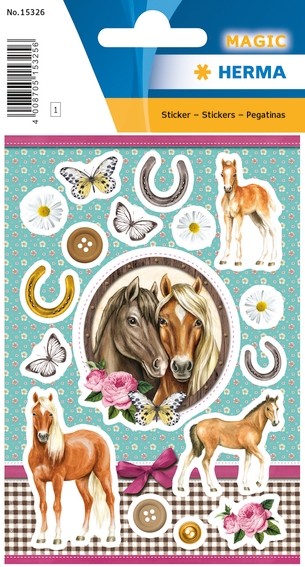 HERMA 15326 10x Sticker MAGIC Horses In Love, Jewel