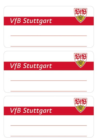 HERMA 5004 10x VARIO Schuletiketten VfB Stuttgart