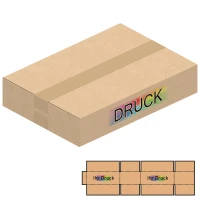 346x244x69 mm einwellige Kartons mit Digitaldruck