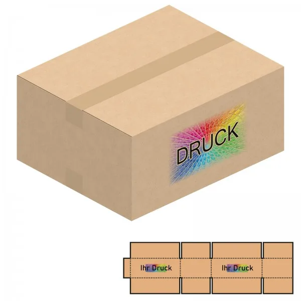 430x350x200 mm einwellige Kartons mit Digitaldruck