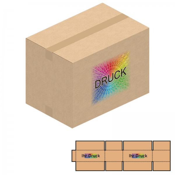 350x230x250 mm einwellige Kartons mit Digitaldruck