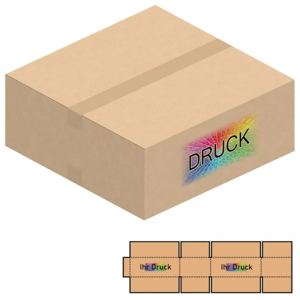 500x500x200 mm zweiwellige Kartons mit Digitaldruck