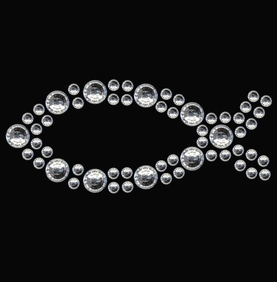 HERMA 15371 3x Crystal Sticker Fisch