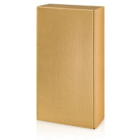 Präsentkarton für 2 Flaschen 360x180x90 mm strukturgeprägt Gold