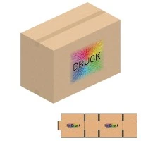 745x395x395-495 mm einwellige Kartons mit Digitaldruck
