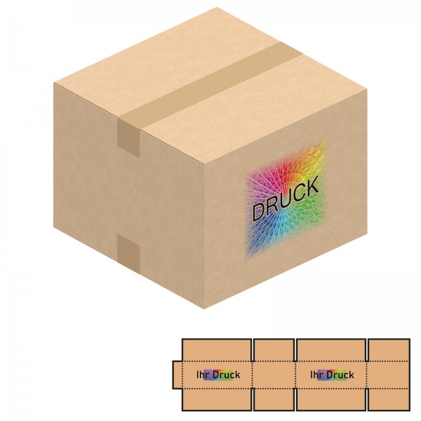 394x394x288 mm einwellige Kartons mit Digitaldruck