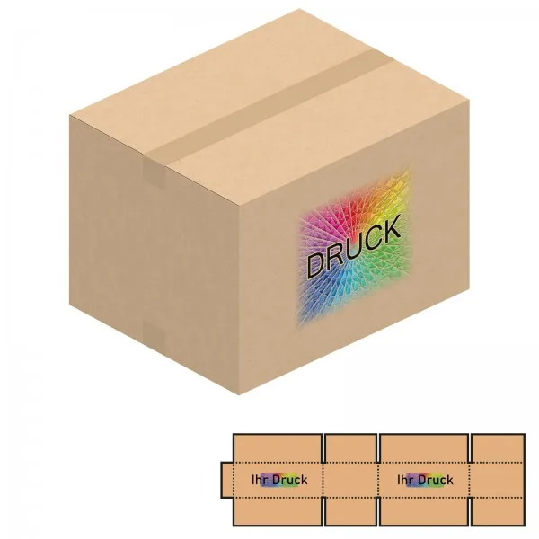 490x390x340 mm einwellige Kartons mit Digitaldruck