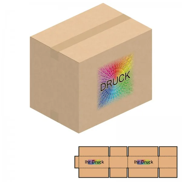 430x310x350 mm einwellige Kartons A3+ mit Digitaldruck