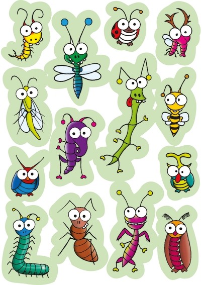 HERMA 3268 10x Sticker MAGIC lustige Insekten, Wackelaugen