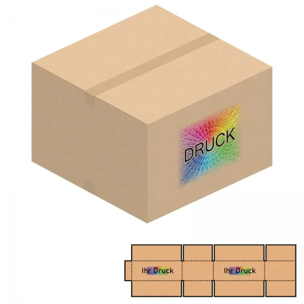 600x600x400 mm zweiwellige Kartons mit Digitaldruck