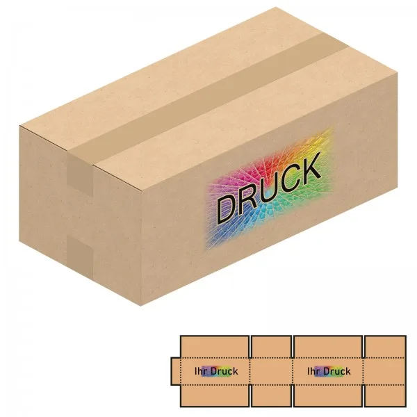 370x190x140 mm einwellige Kartons mit Digitaldruck