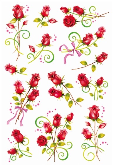 HERMA 3347 10x Sticker DECOR Rosen, Folie