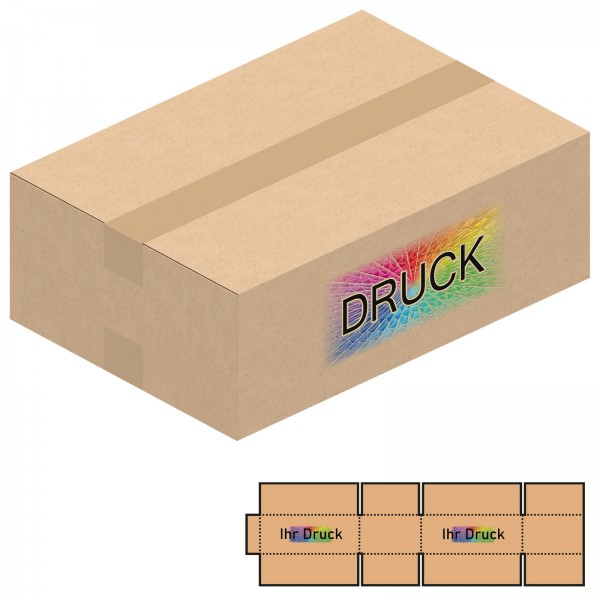 430x300x150 mm einwellige Kartons A3 mit Digitaldruck
