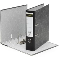 Ordner A4 8 cm Wolkenmarmorbezug schwarz Aktenordner Briefordner